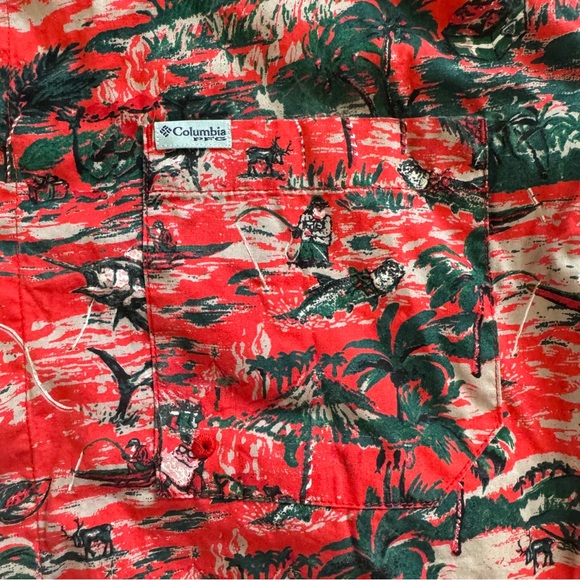 Columbia PFG Fishing Shirt Santa Vented Fishing Shirt Medium - Picture 7 of 11